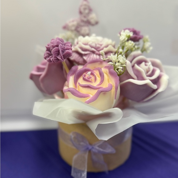 Purple and White Floral Bouquet - Picture 2 of 4
